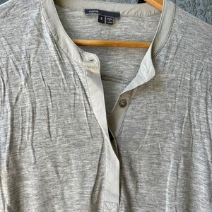 Vince women’s henley top size small gray GUC